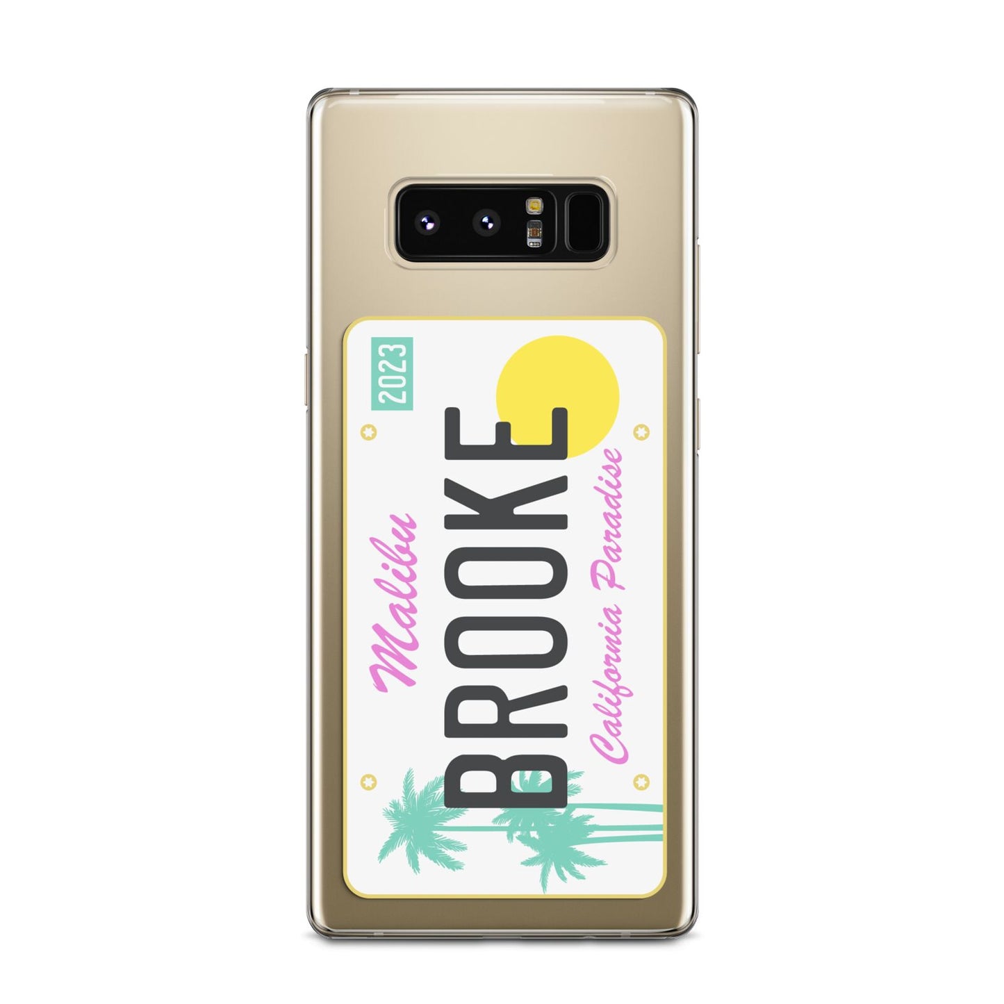 Personalised Malibu License Plate Samsung Galaxy Note 8 Case