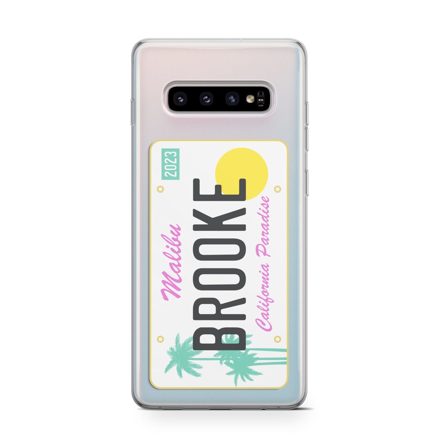 Personalised Malibu License Plate Samsung Galaxy S10 Case