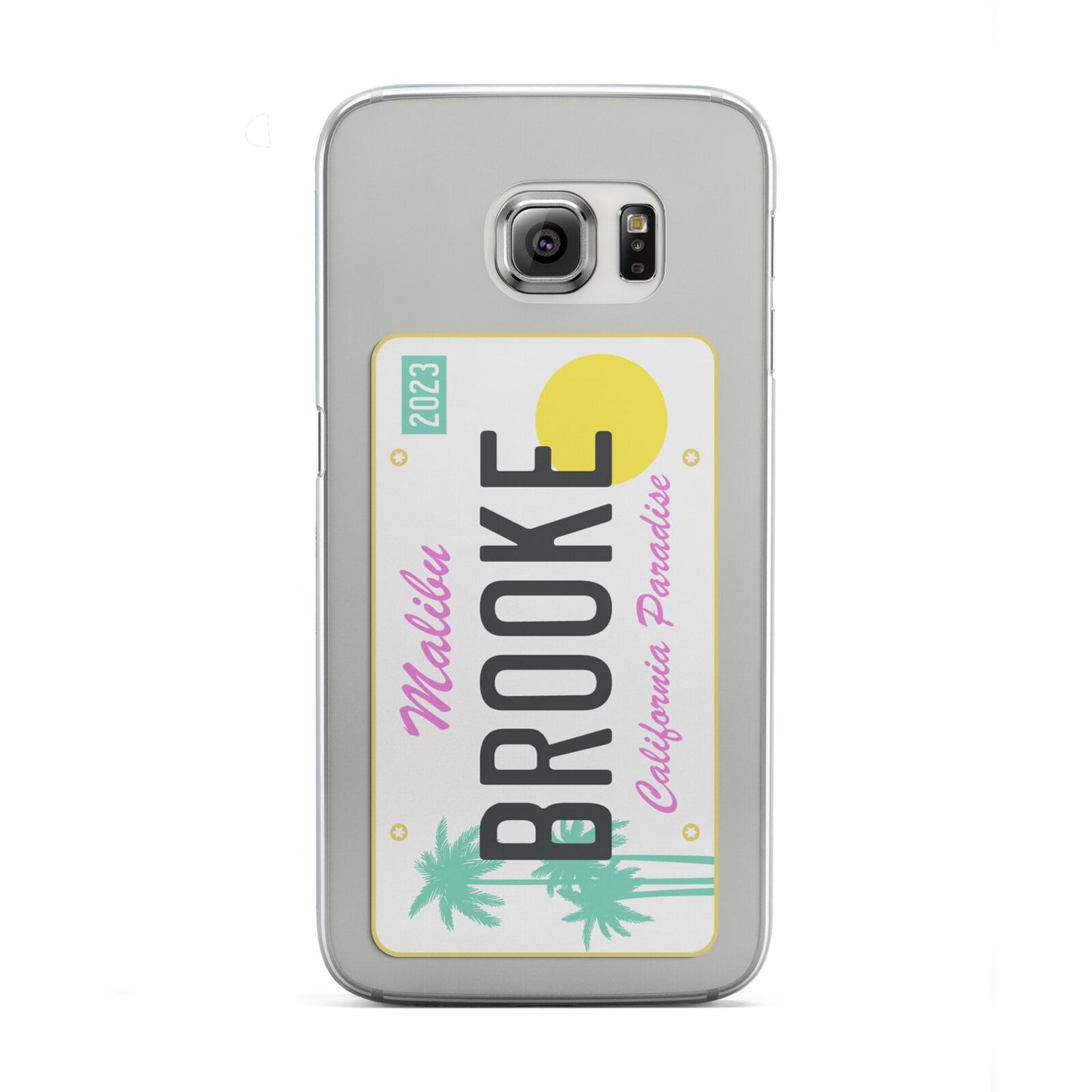 Personalised Malibu License Plate Samsung Galaxy S6 Edge Case