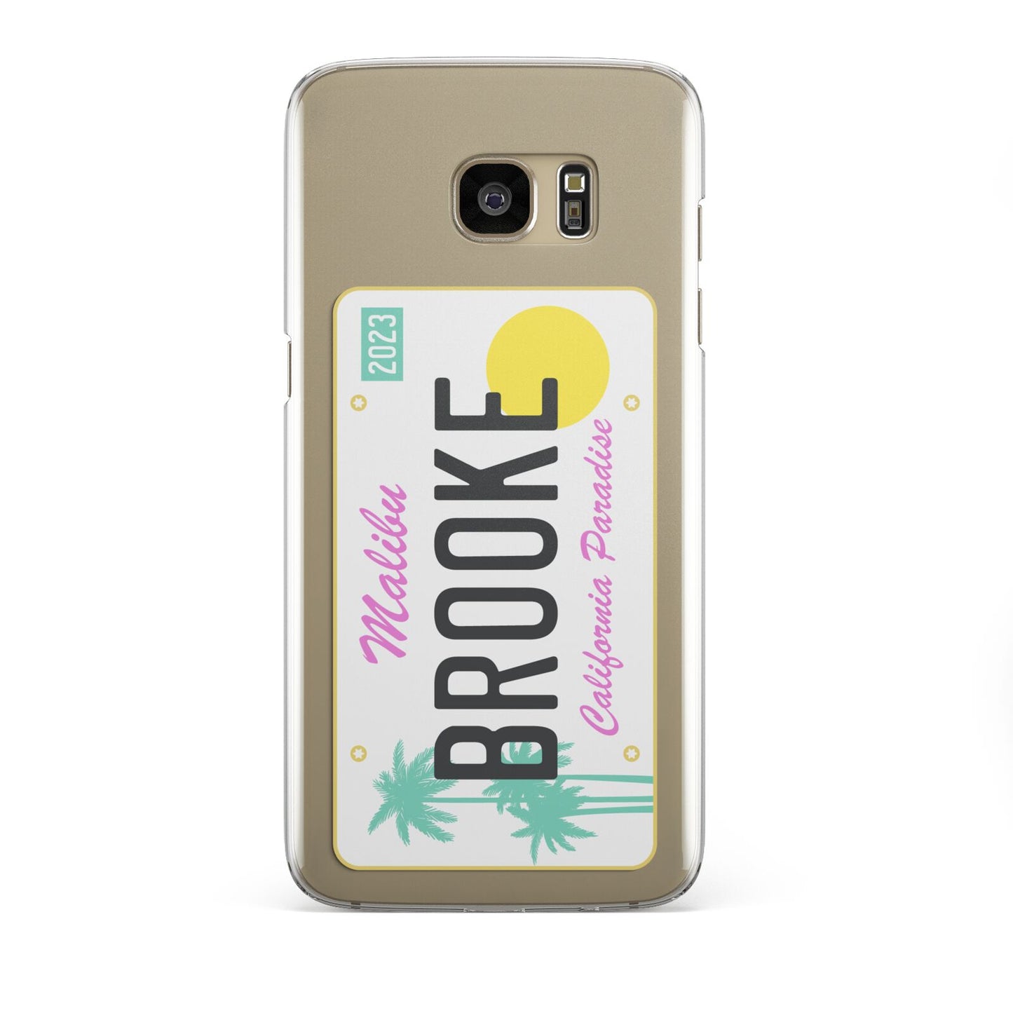 Personalised Malibu License Plate Samsung Galaxy S7 Edge Case