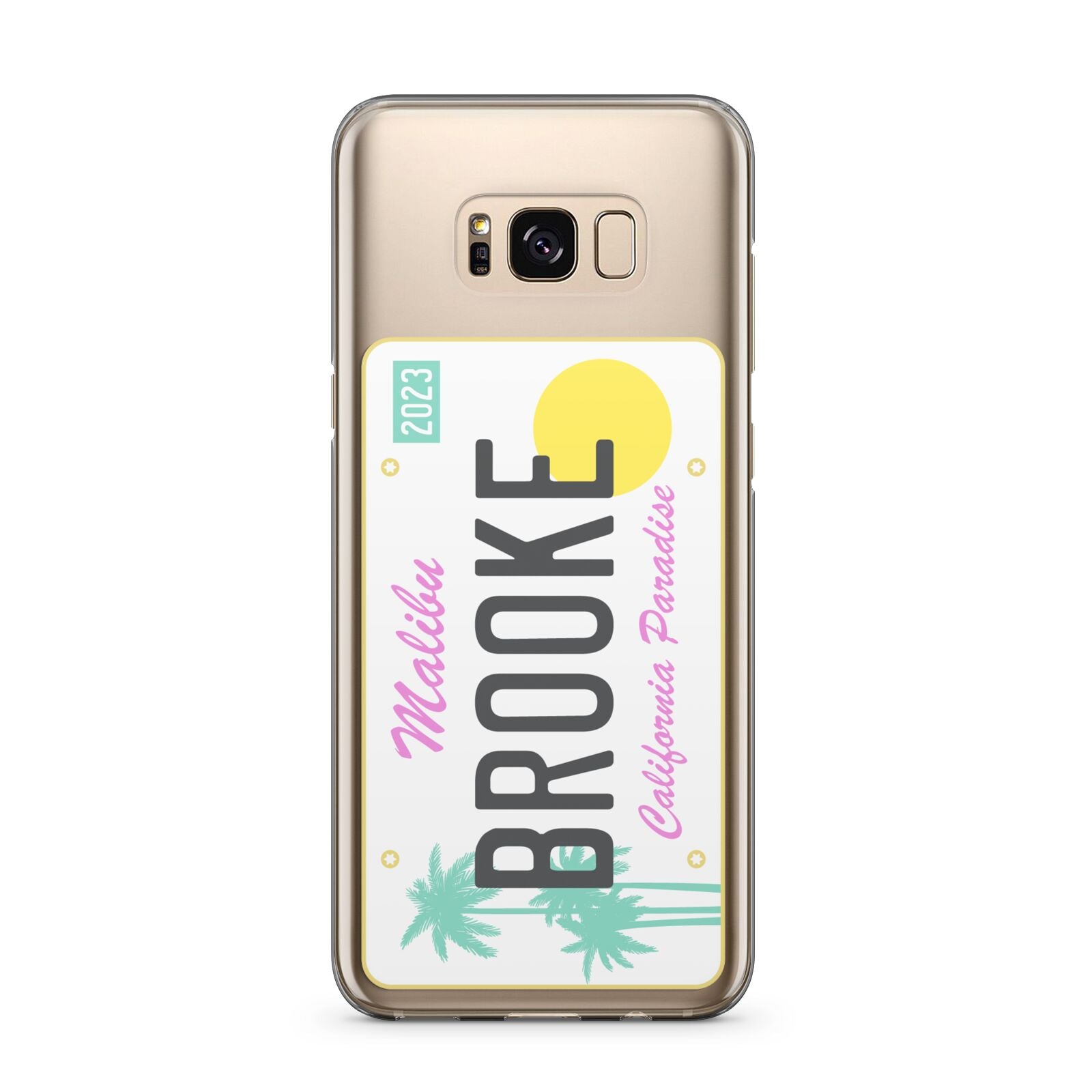 Personalised Malibu License Plate Samsung Galaxy S8 Plus Case