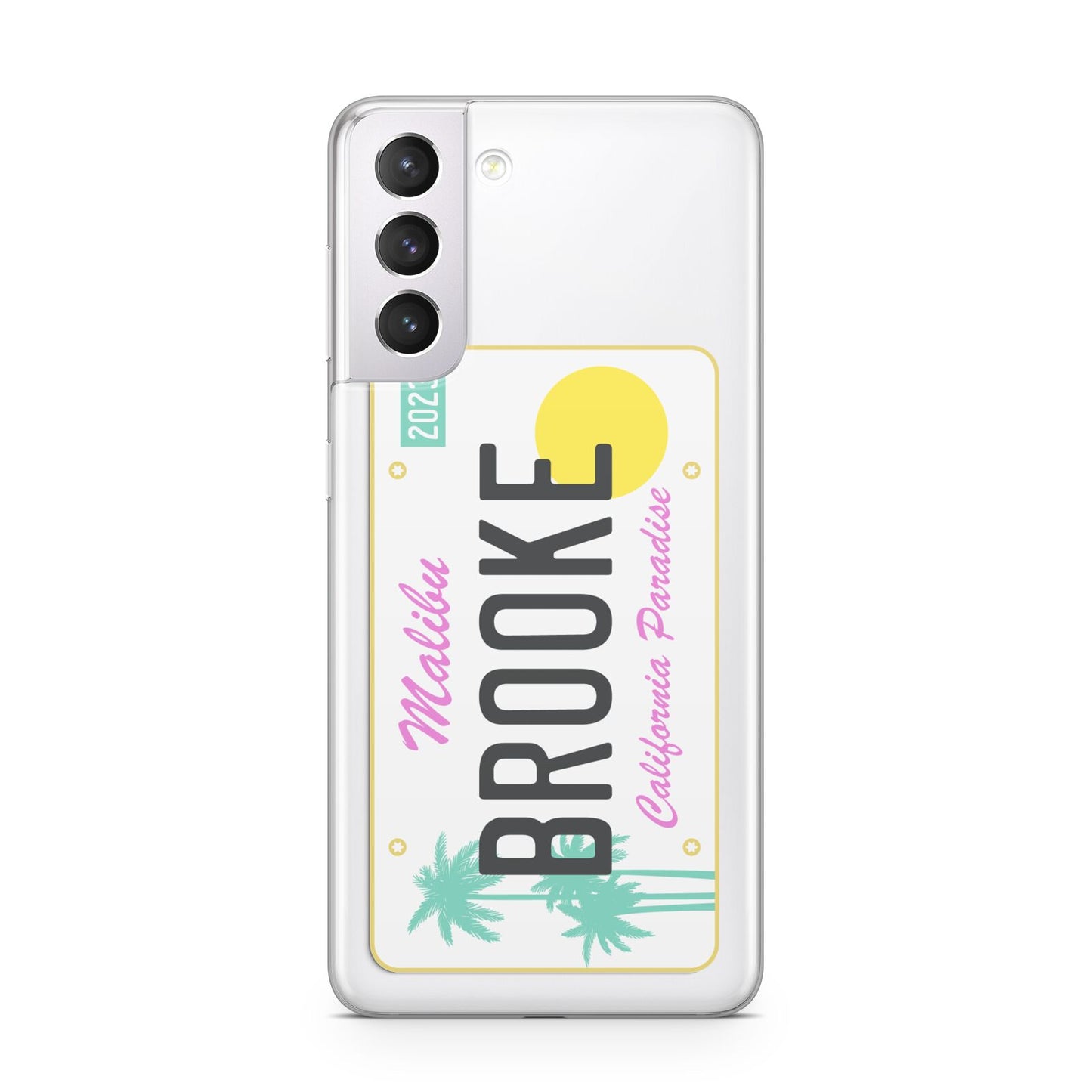 Personalised Malibu License Plate Samsung S21 Case