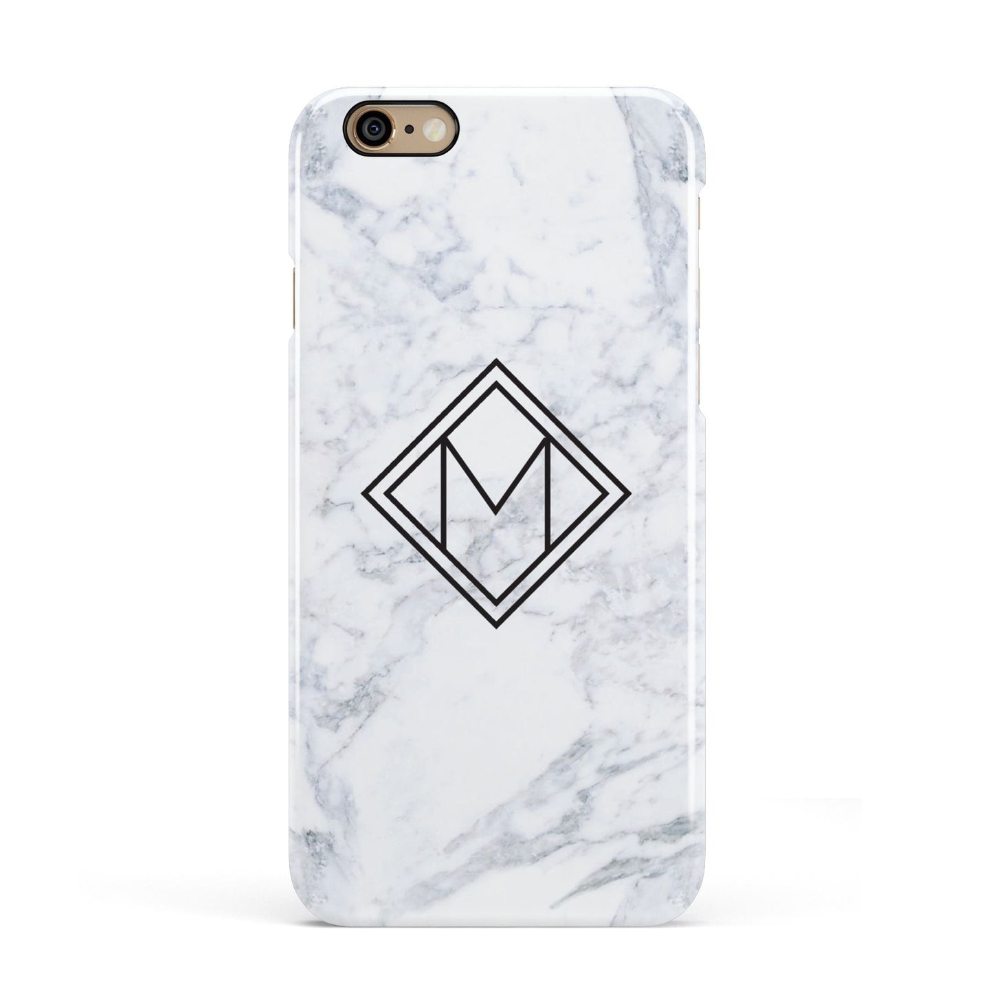 Personalised Marble Customised Initials Apple iPhone 6 3D Snap Case