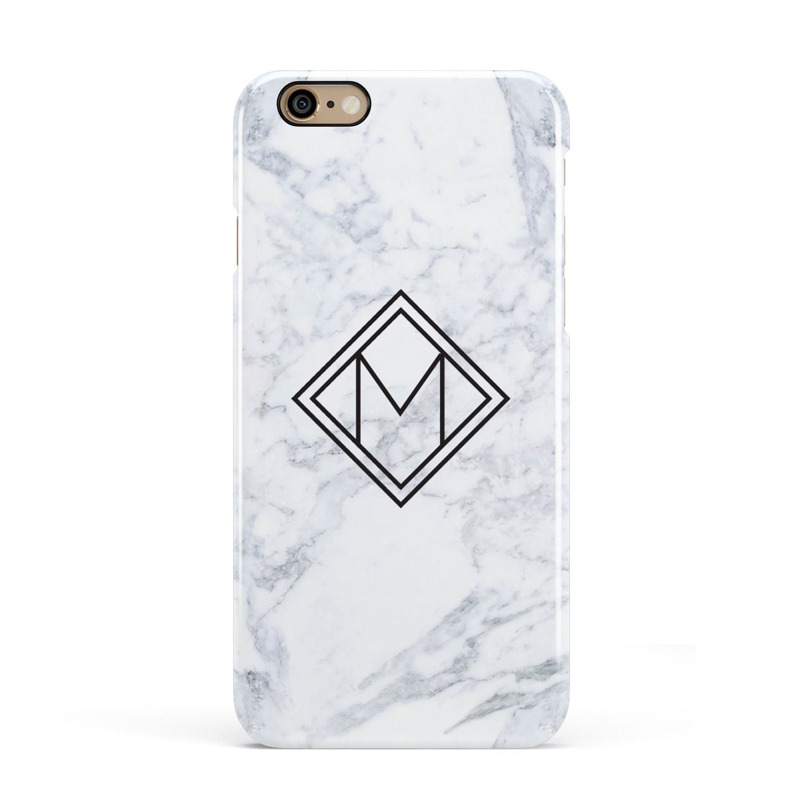 Personalised Marble Customised Initials Apple iPhone 6 3D Snap Case