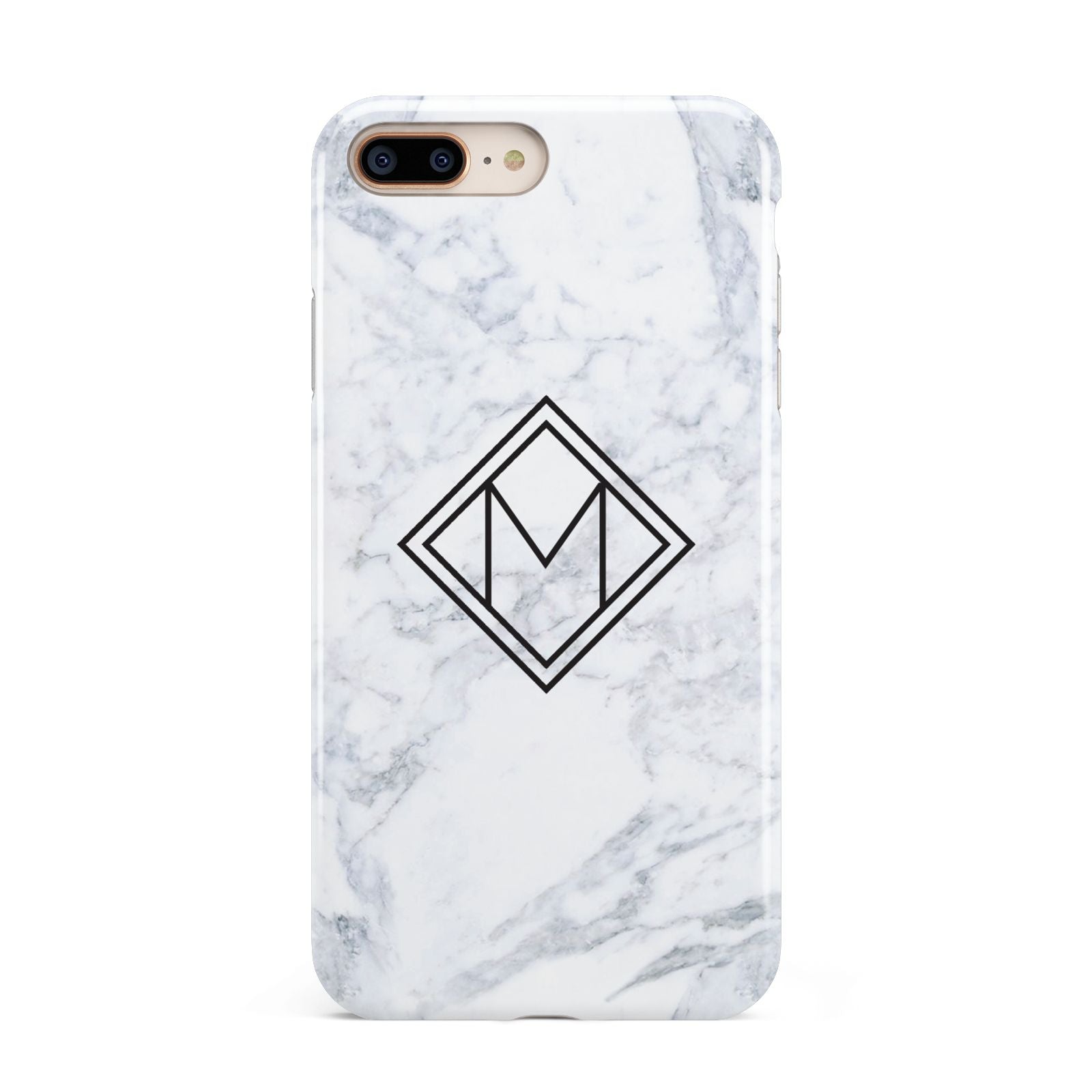 Personalised Marble Customised Initials Apple iPhone 7 8 Plus 3D Tough Case