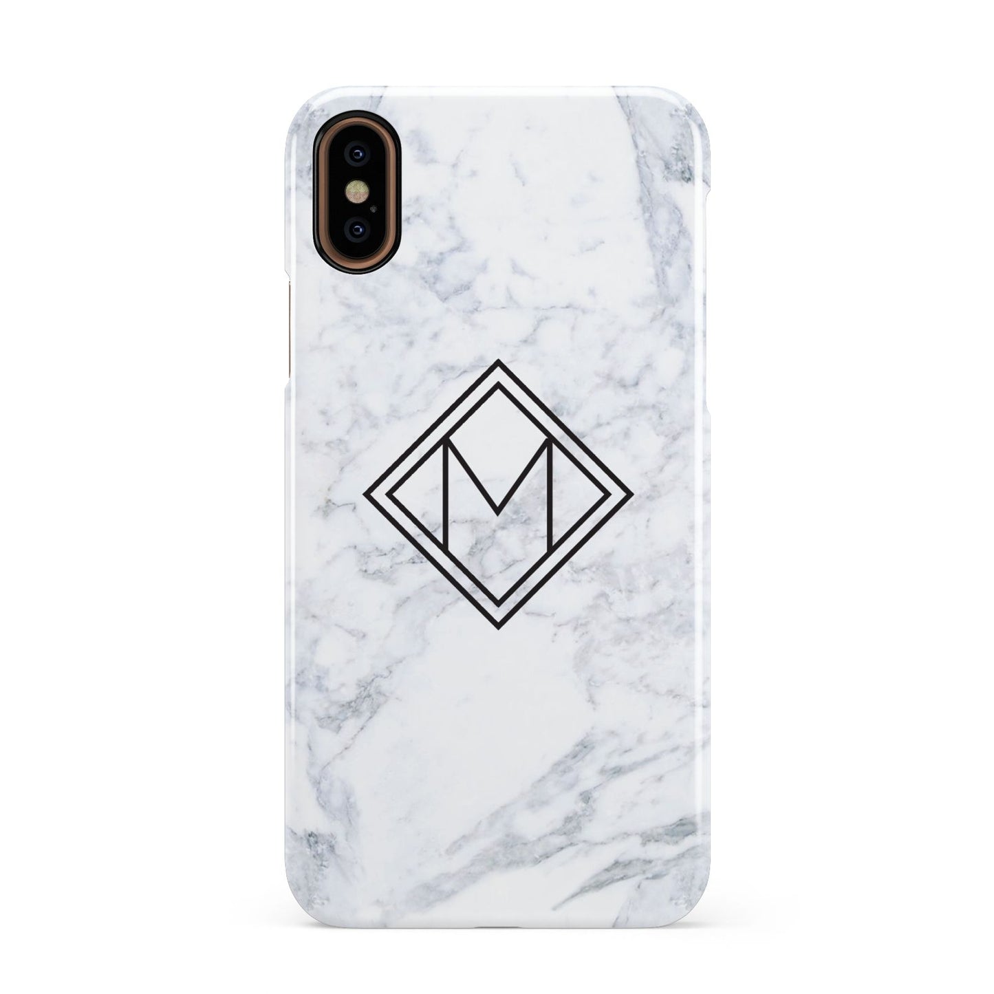 Personalised Marble Customised Initials Apple iPhone XS 3D Snap Case