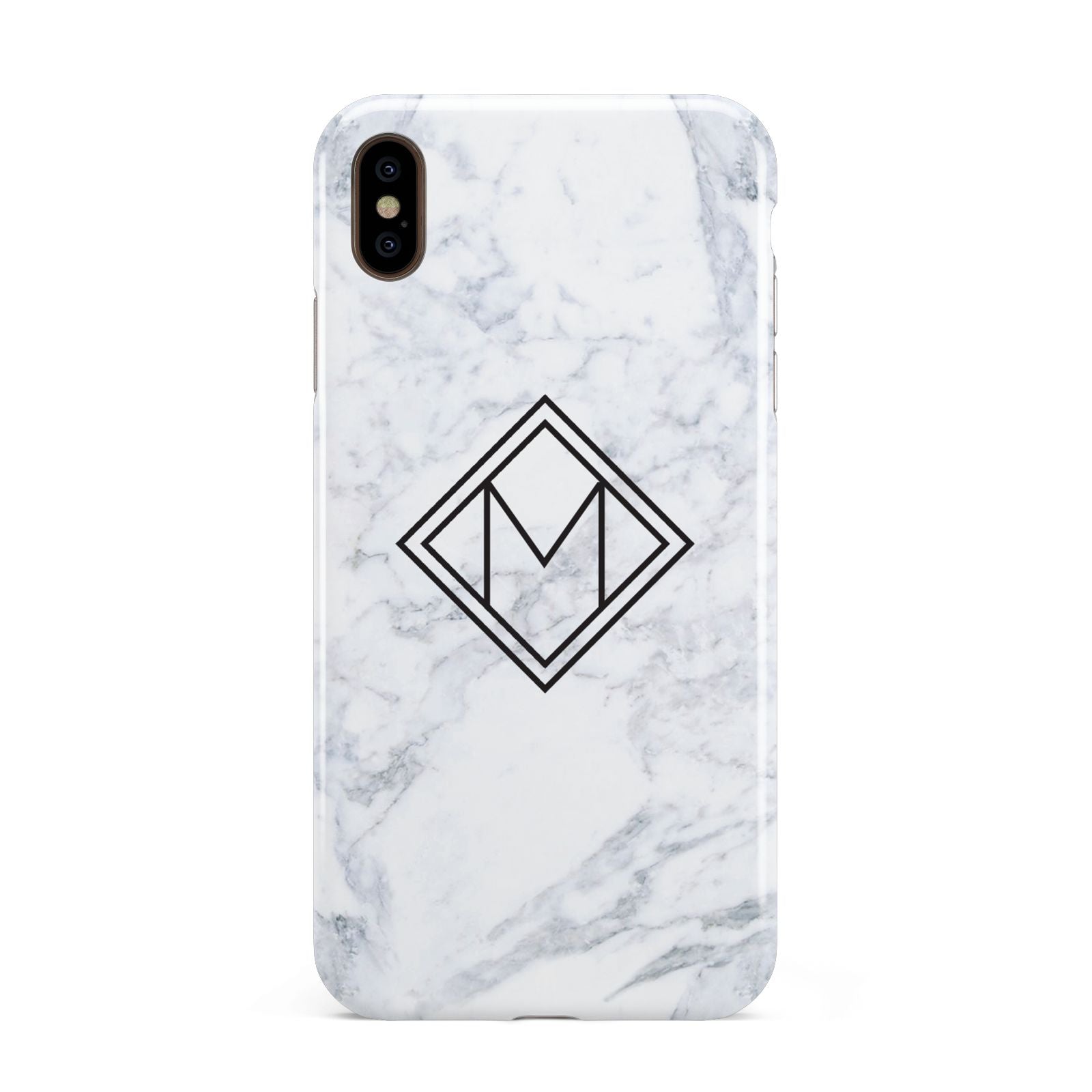 Personalised Marble Customised Initials Apple iPhone Xs Max 3D Tough Case