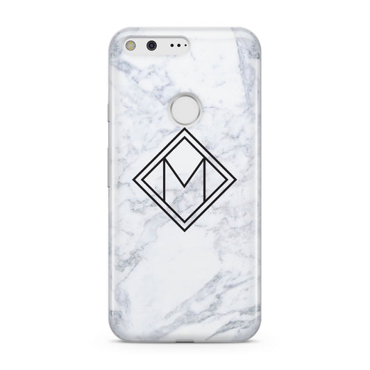 Personalised Marble Customised Initials Google Pixel Case