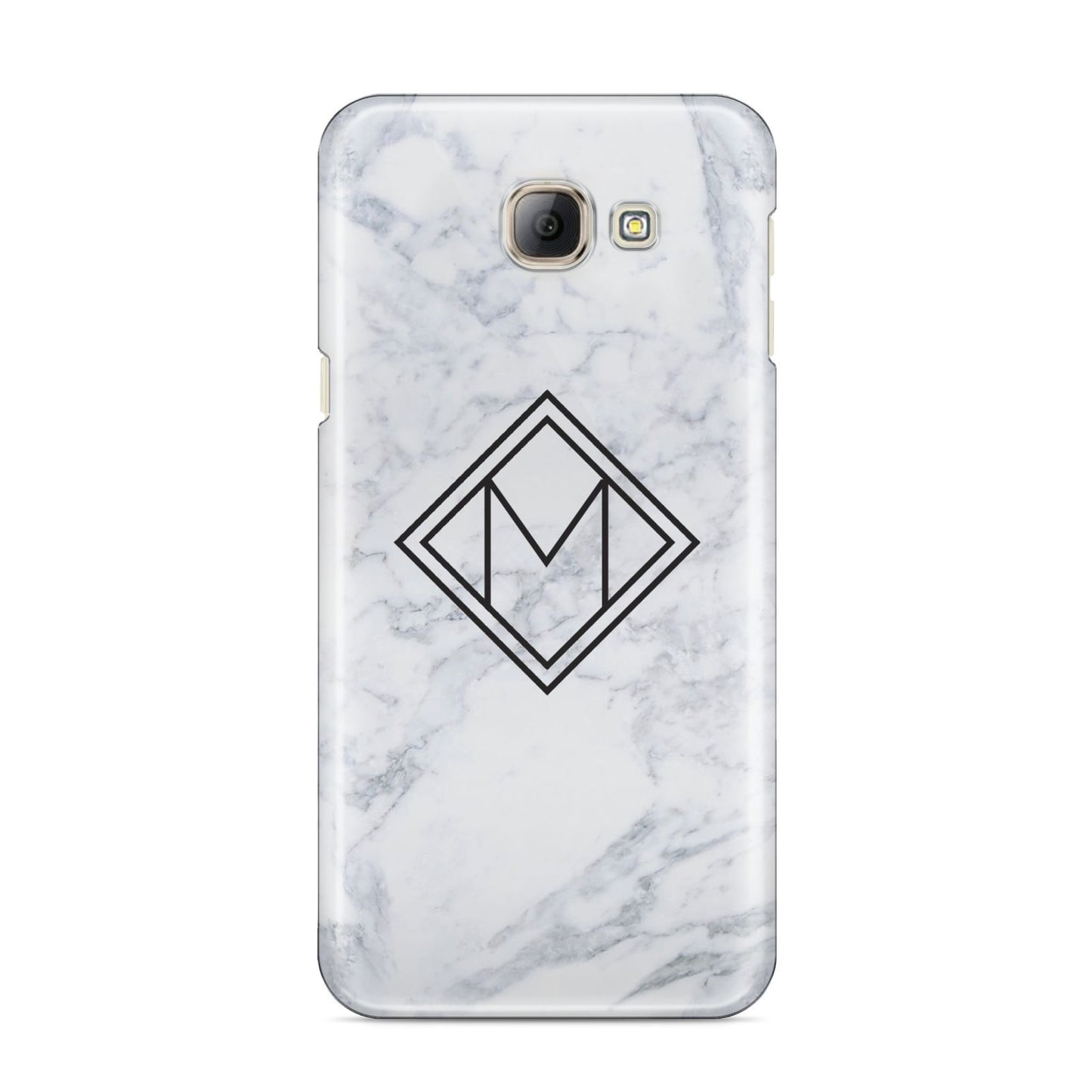 Personalised Marble Customised Initials Samsung Galaxy A8 2016 Case