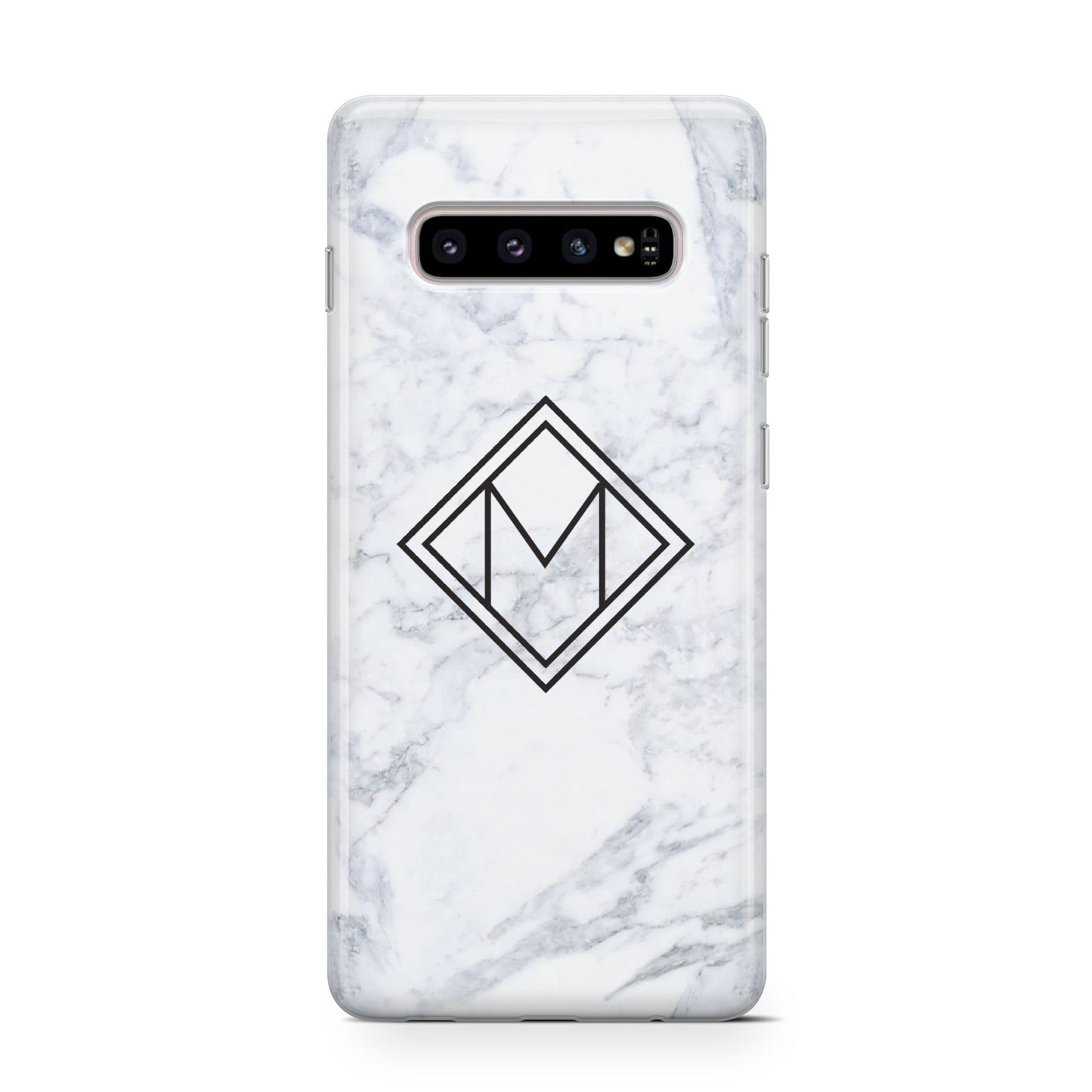 Personalised Marble Customised Initials Samsung Galaxy S10 Case