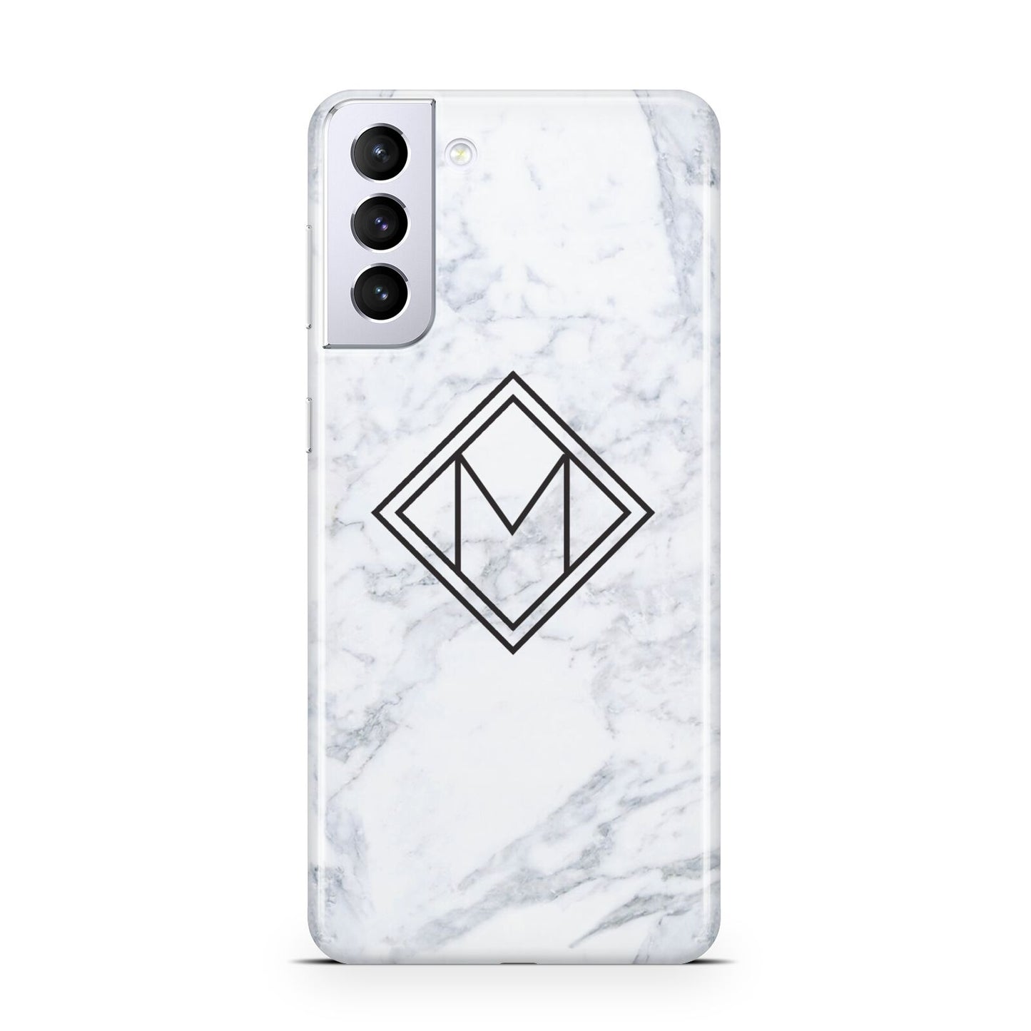 Personalised Marble Customised Initials Samsung S21 Plus Phone Case