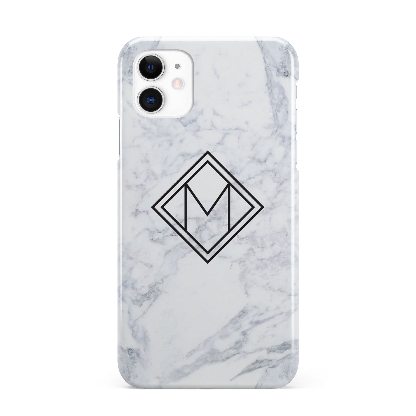 Personalised Marble Customised Initials iPhone 11 3D Snap Case