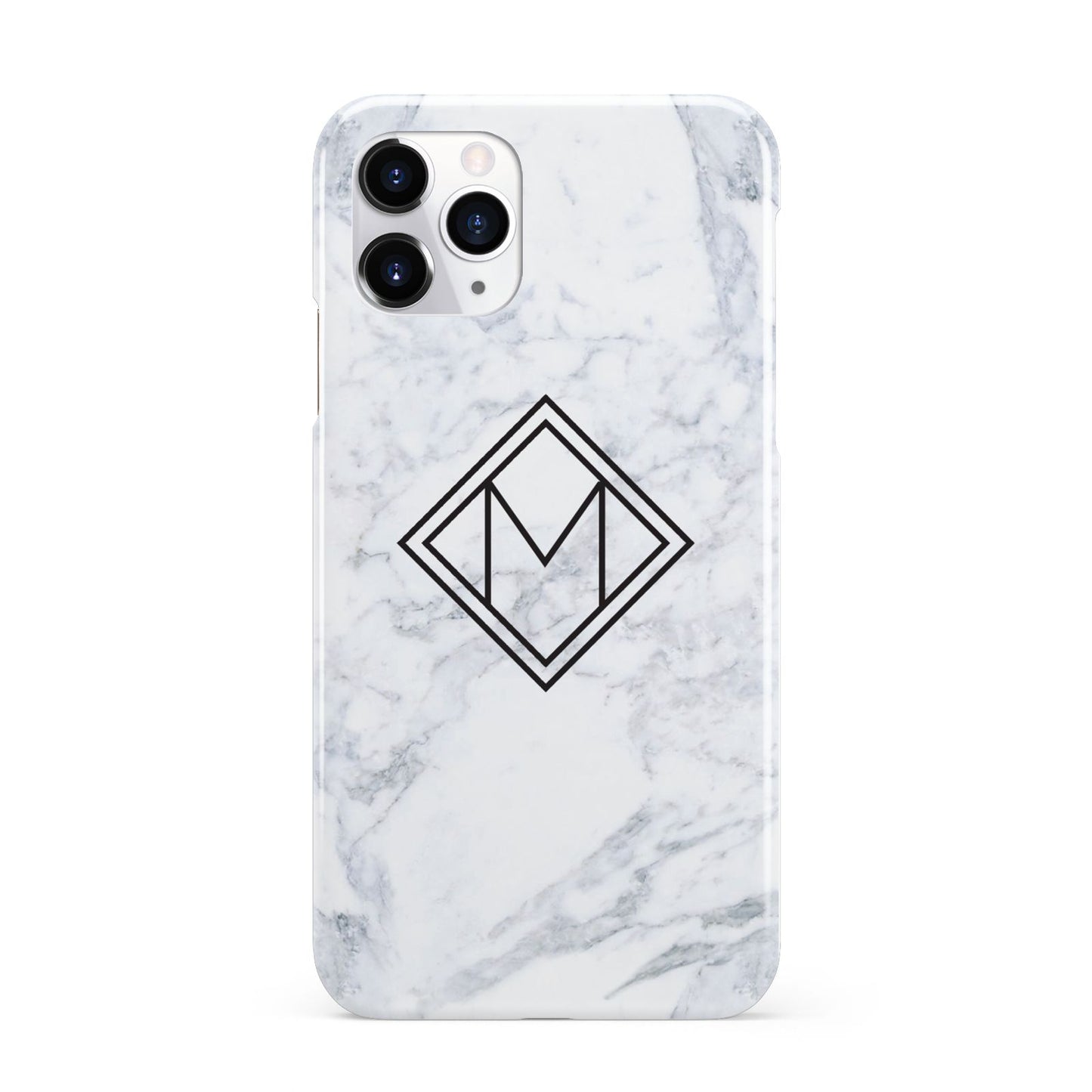 Personalised Marble Customised Initials iPhone 11 Pro 3D Snap Case