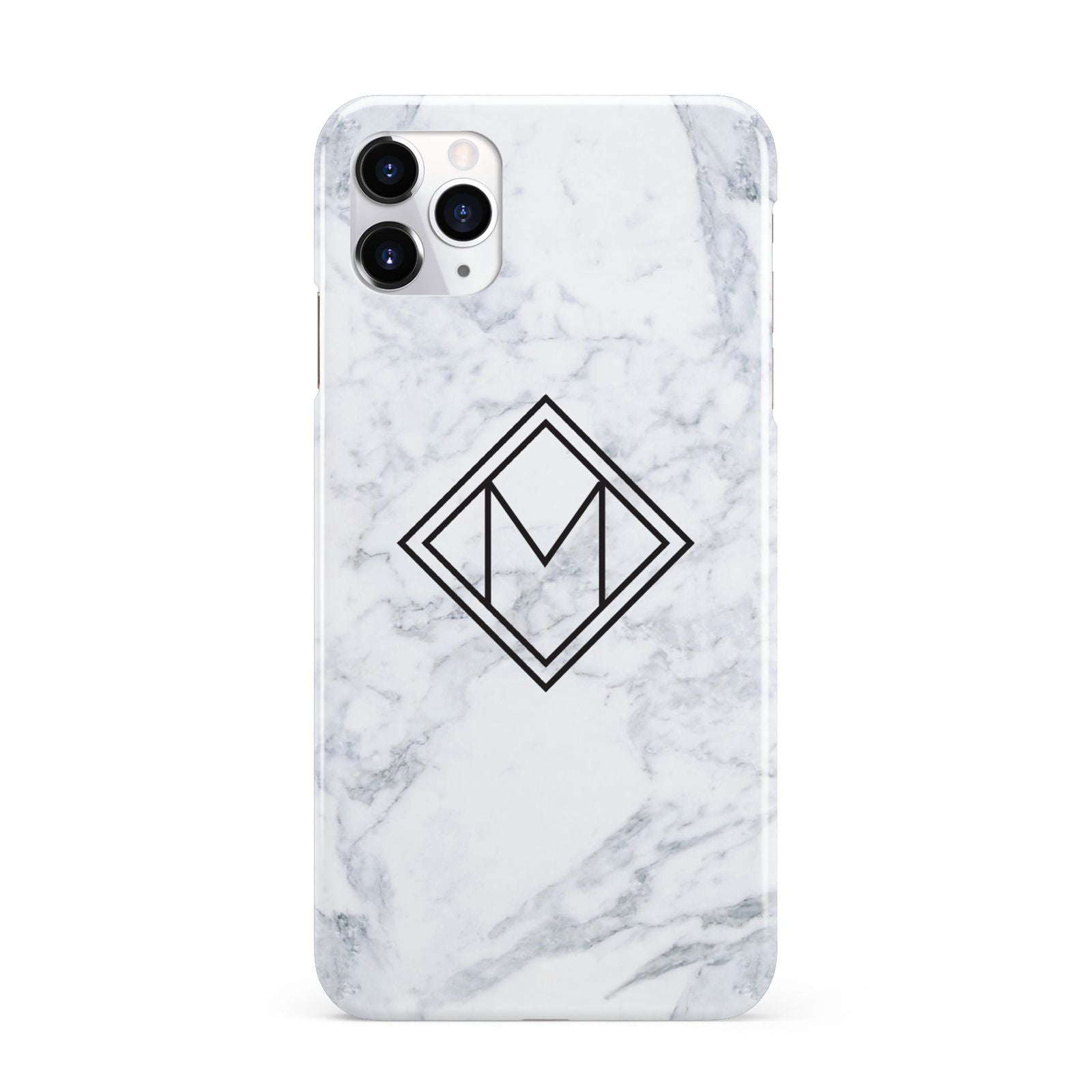 Personalised Marble Customised Initials iPhone 11 Pro Max 3D Snap Case