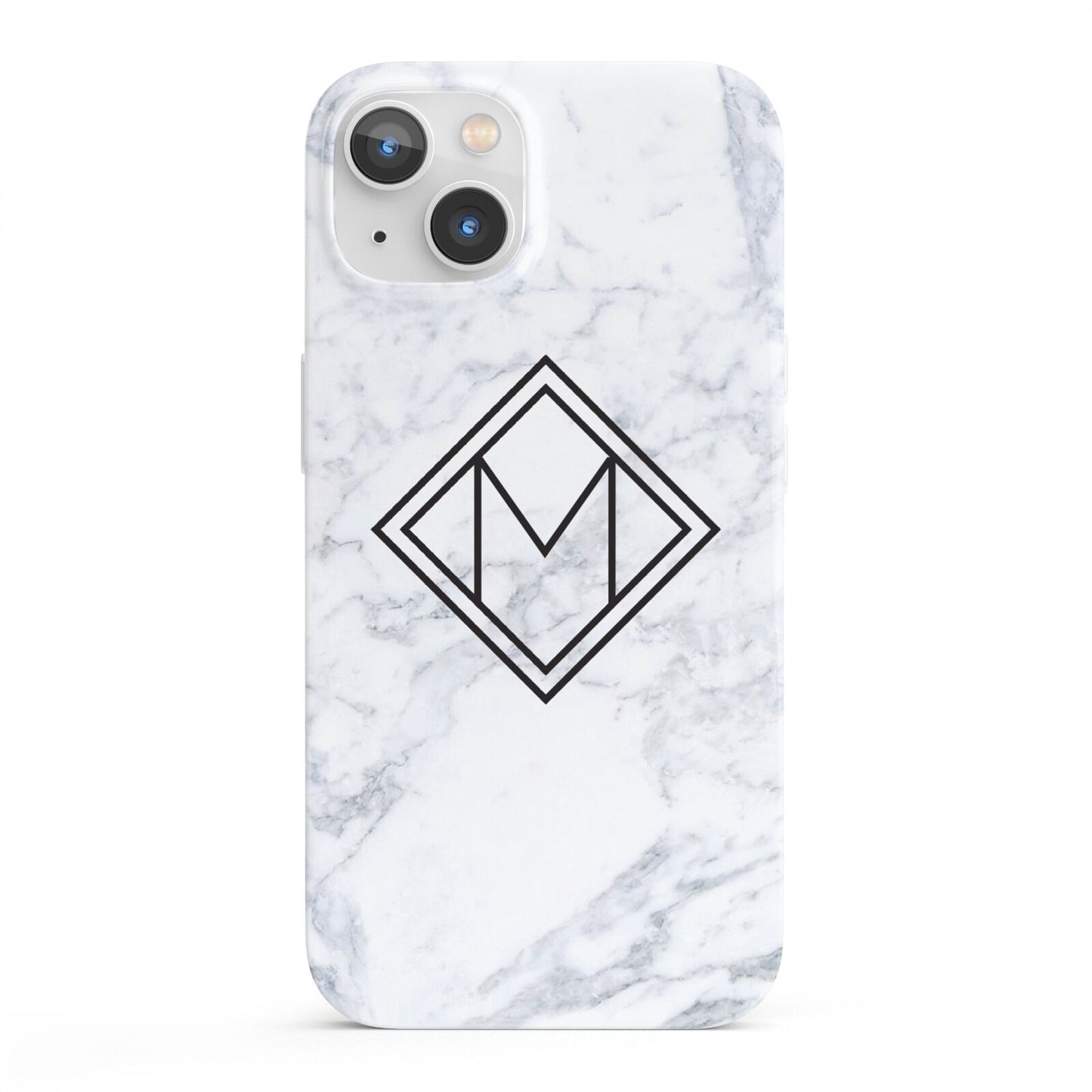 Personalised Marble Customised Initials iPhone 13 Full Wrap 3D Snap Case