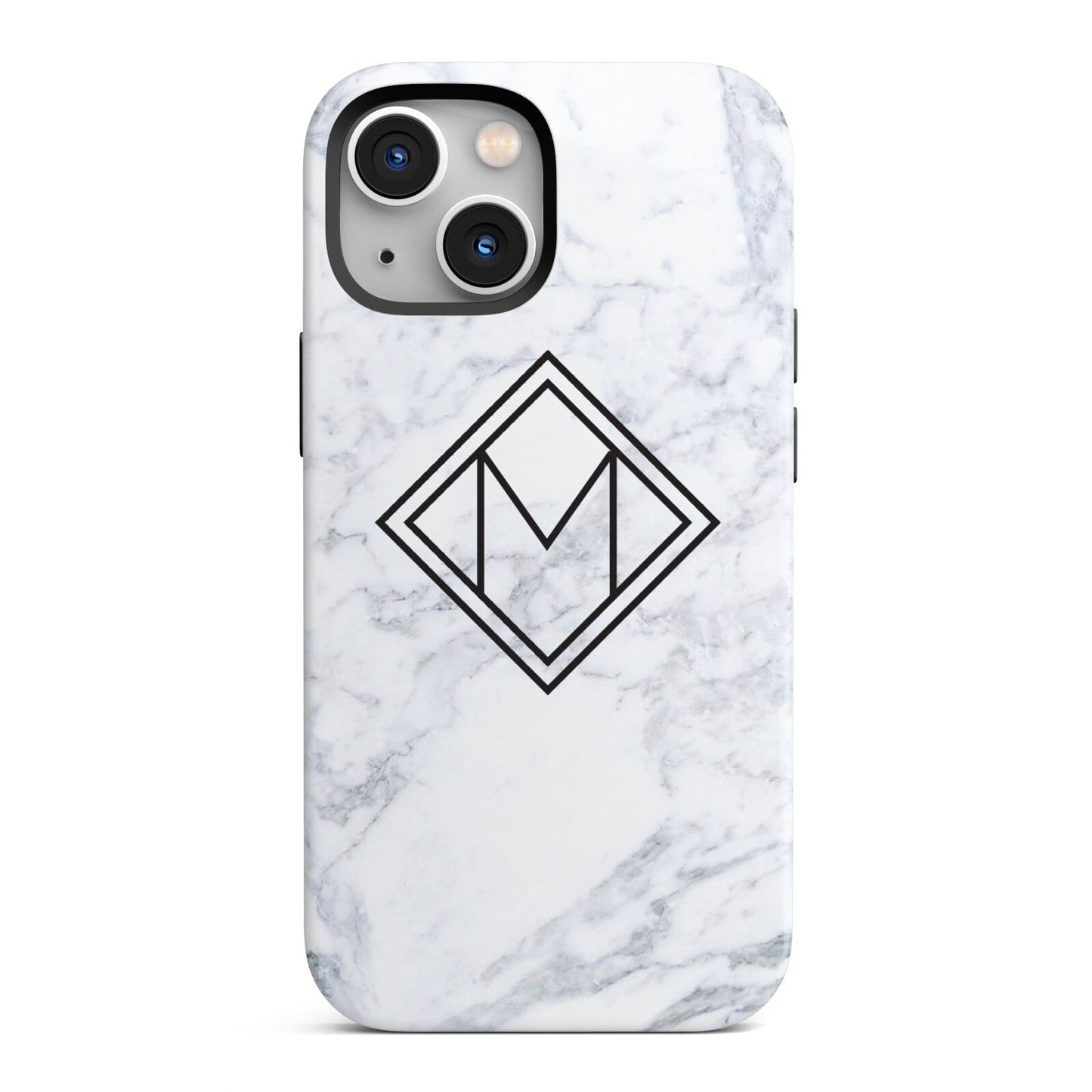 Personalised Marble Customised Initials iPhone 13 Mini Full Wrap 3D Tough Case