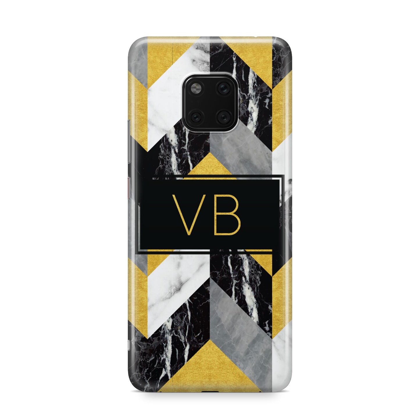 Personalised Marble Effect Initials Huawei Mate 20 Pro Phone Case