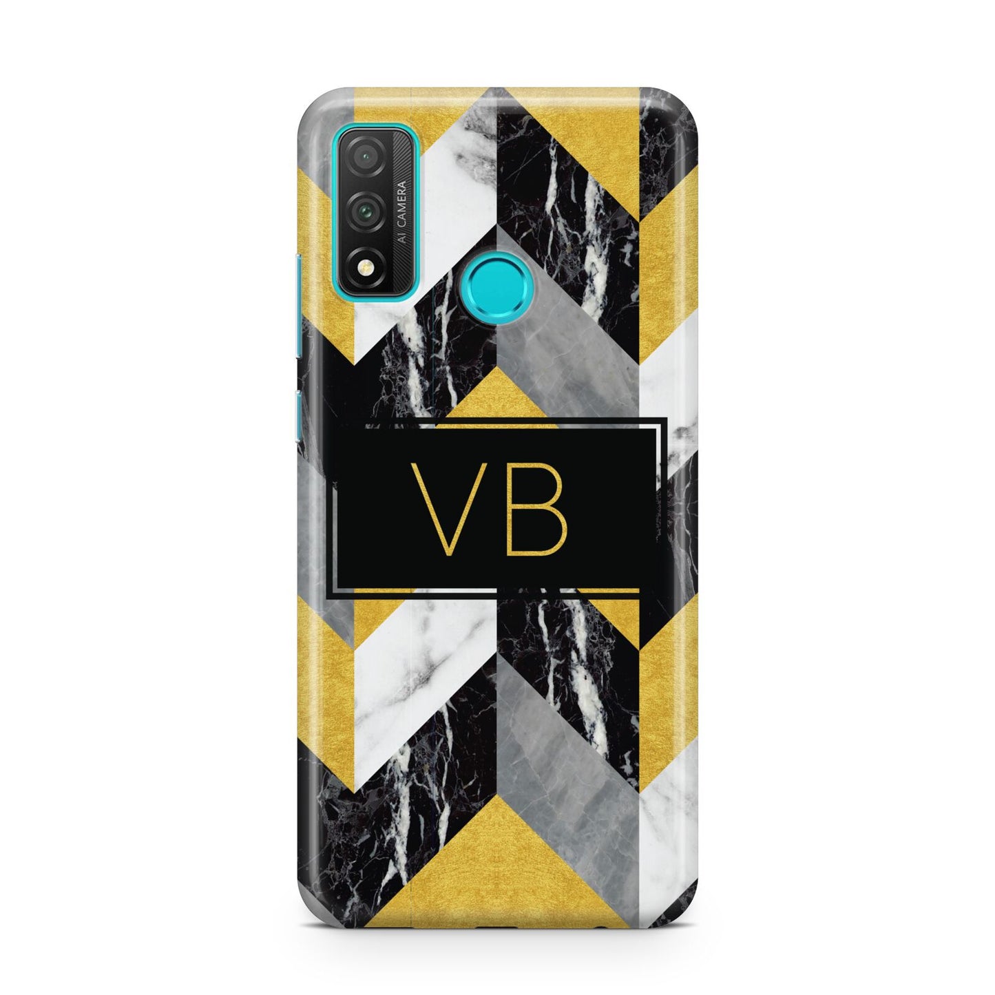 Personalised Marble Effect Initials Huawei P Smart 2020