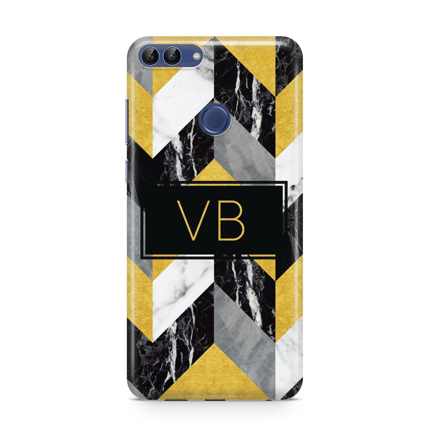 Personalised Marble Effect Initials Huawei P Smart Case