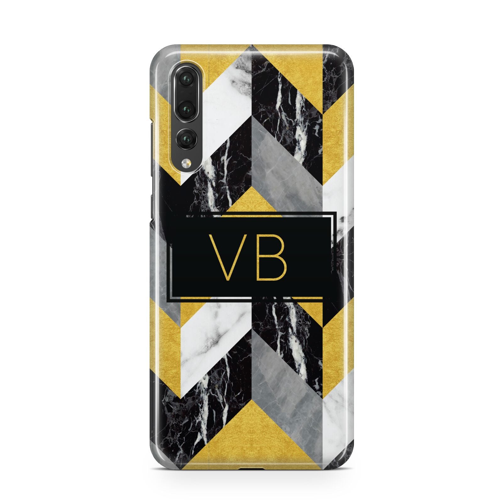 Personalised Marble Effect Initials Huawei P20 Pro Phone Case