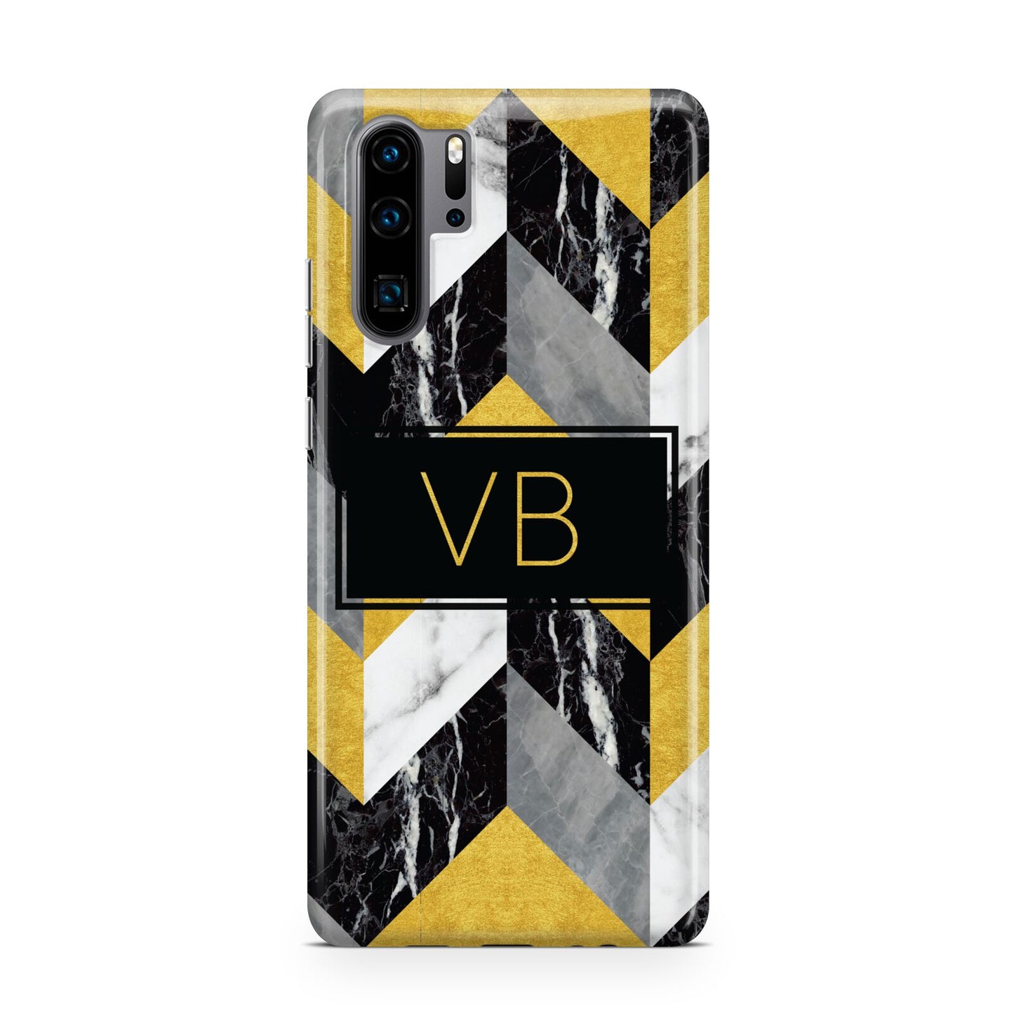 Personalised Marble Effect Initials Huawei P30 Pro Phone Case