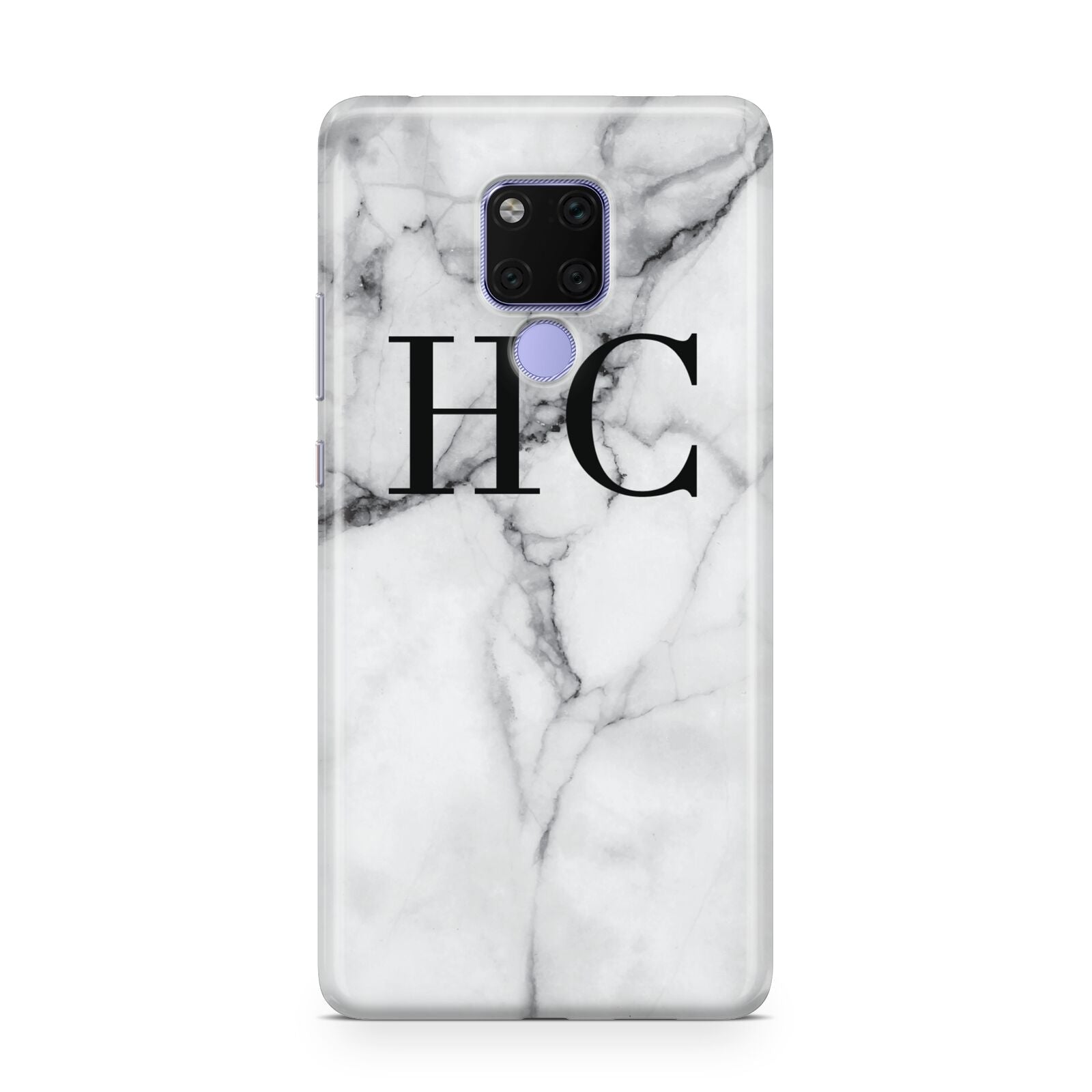 Personalised Marble Effect Initials Monogram Huawei Mate 20X Phone Case