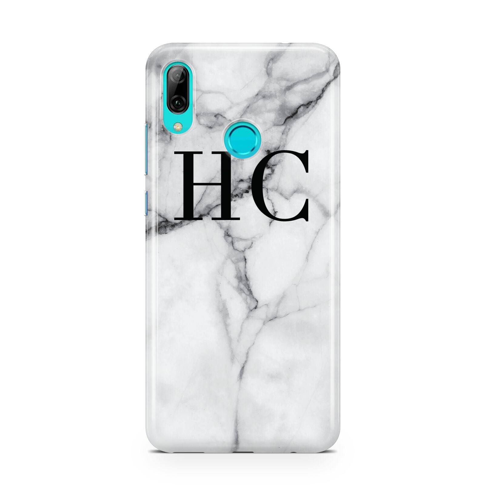 Personalised Marble Effect Initials Monogram Huawei P Smart 2019 Case