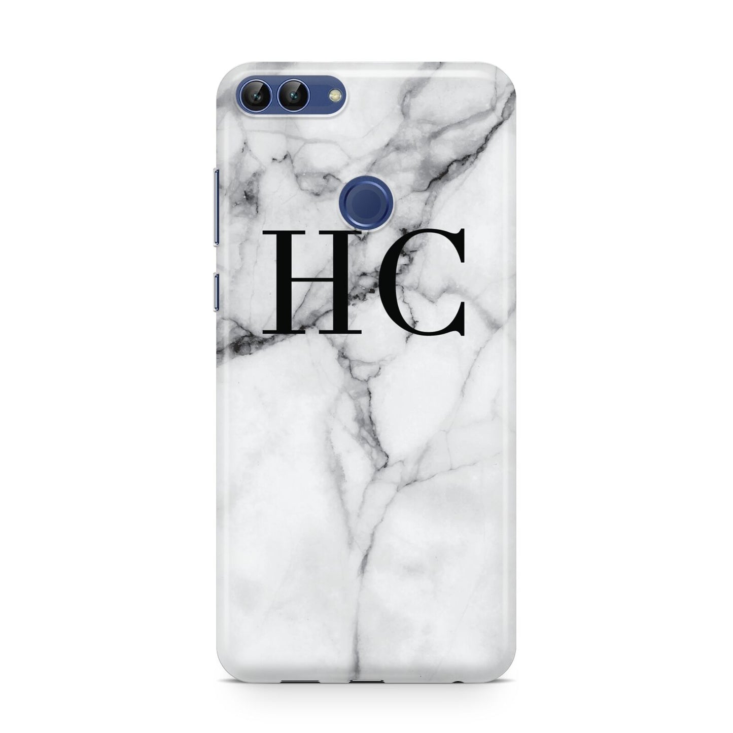 Personalised Marble Effect Initials Monogram Huawei P Smart Case
