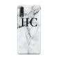 Personalised Marble Effect Initials Monogram Huawei P20 Phone Case