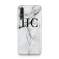Personalised Marble Effect Initials Monogram Huawei P20 Pro Phone Case