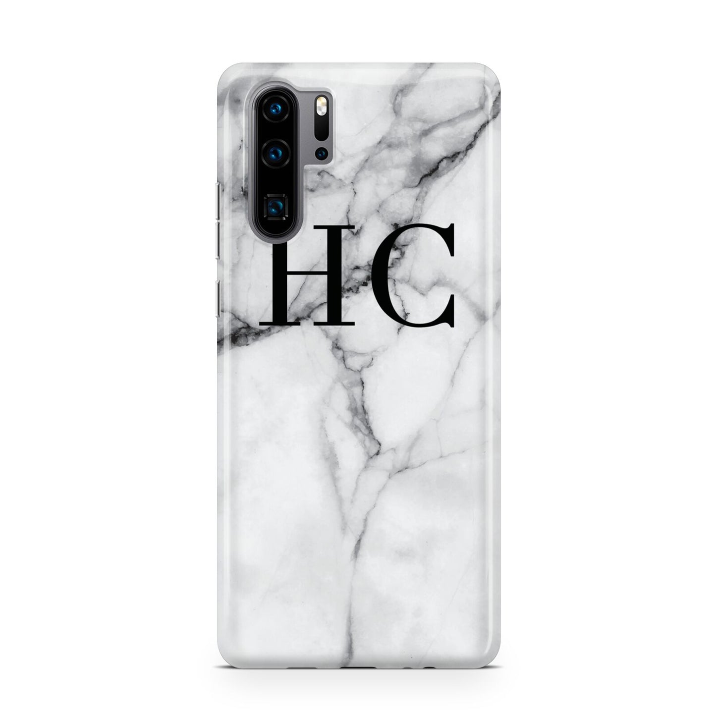 Personalised Marble Effect Initials Monogram Huawei P30 Pro Phone Case