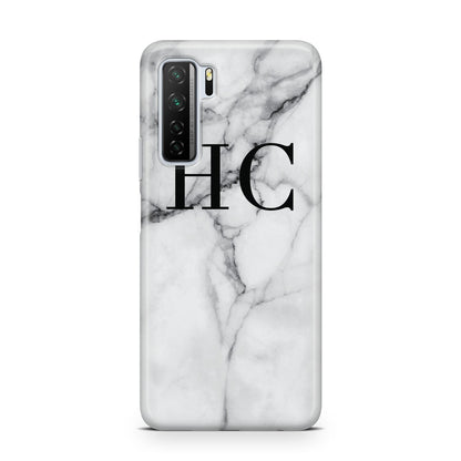 Personalised Marble Effect Initials Monogram Huawei P40 Lite 5G Phone Case