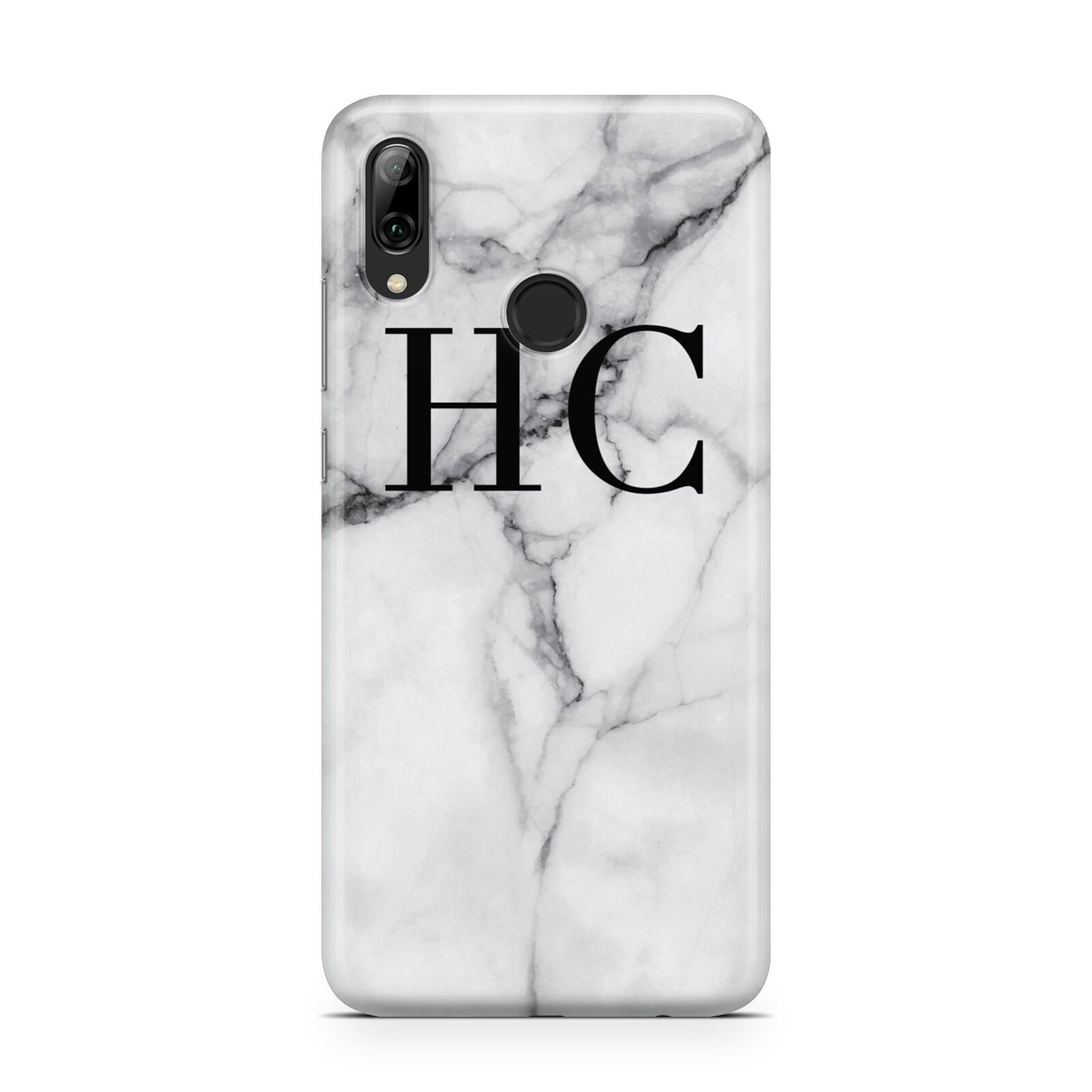 Personalised Marble Effect Initials Monogram Huawei Y7 2019