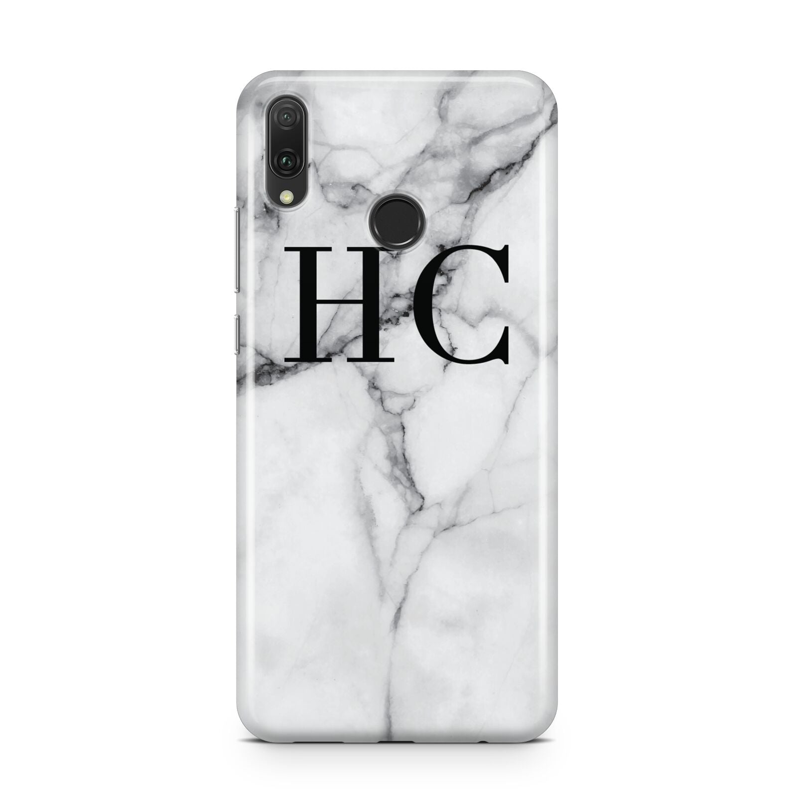 Personalised Marble Effect Initials Monogram Huawei Y9 2019
