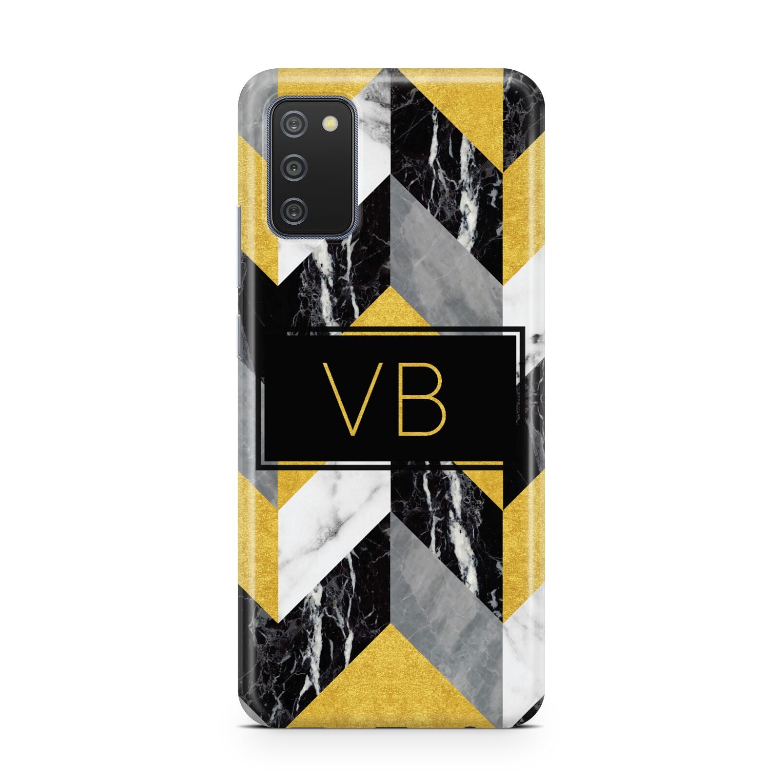 Personalised Marble Effect Initials Samsung A02s Case