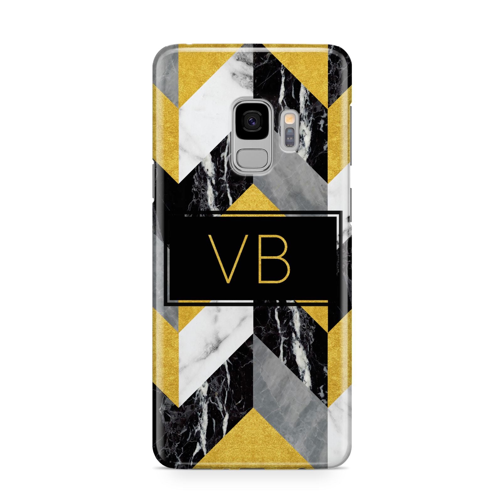 Personalised Marble Effect Initials Samsung Galaxy S9 Case