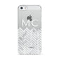 Personalised Marble Herringbone Clear Apple iPhone 5 Case