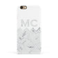 Personalised Marble Herringbone Clear Apple iPhone 6 3D Snap Case