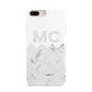 Personalised Marble Herringbone Clear Apple iPhone 7 8 Plus 3D Tough Case