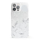 Personalised Marble Herringbone Clear iPhone 13 Pro Max Full Wrap 3D Snap Case