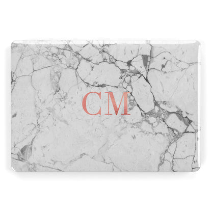 Personalised Marble Initial Rose Gold Apple MacBook Case