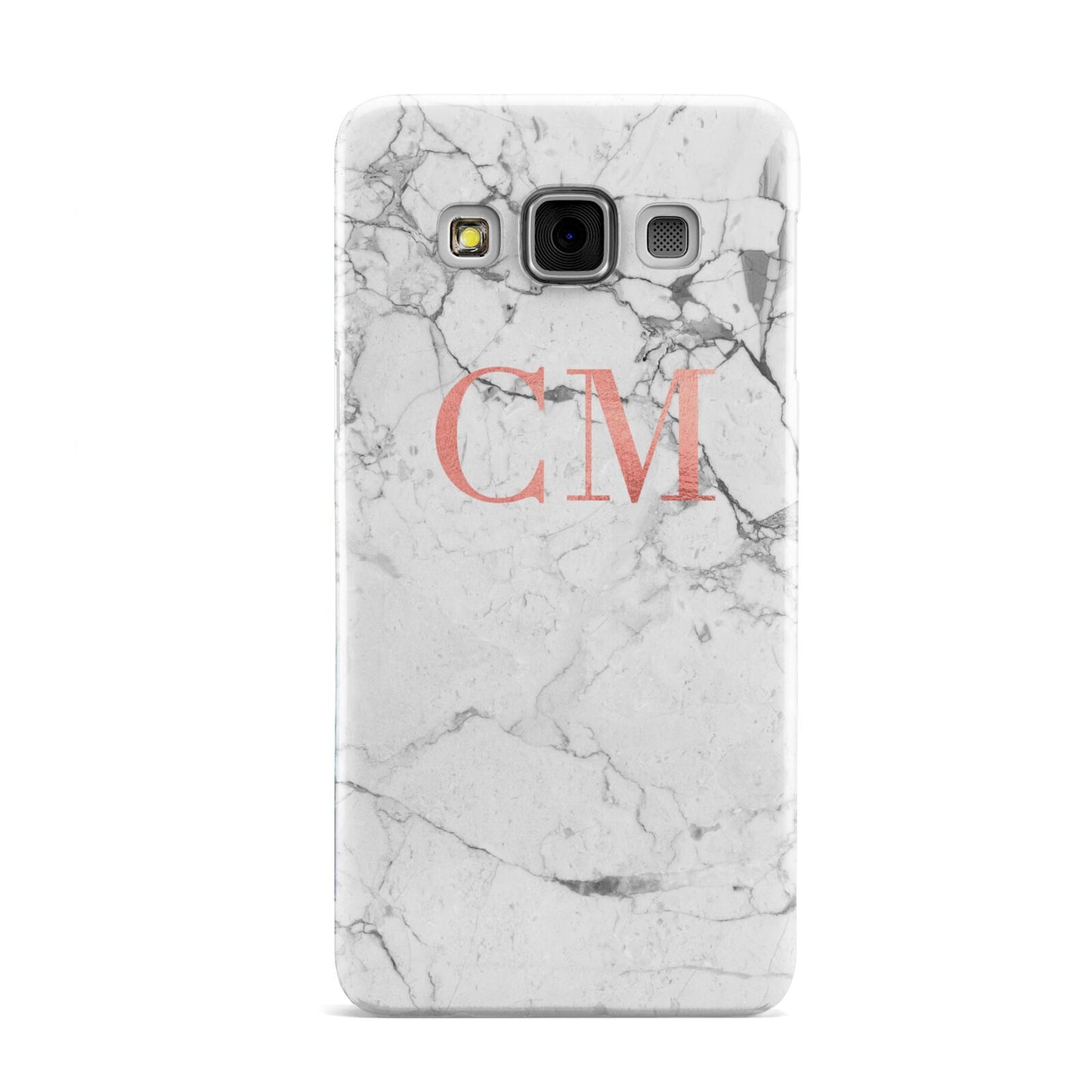 Personalised Marble Initial Rose Gold Samsung Galaxy A3 Case