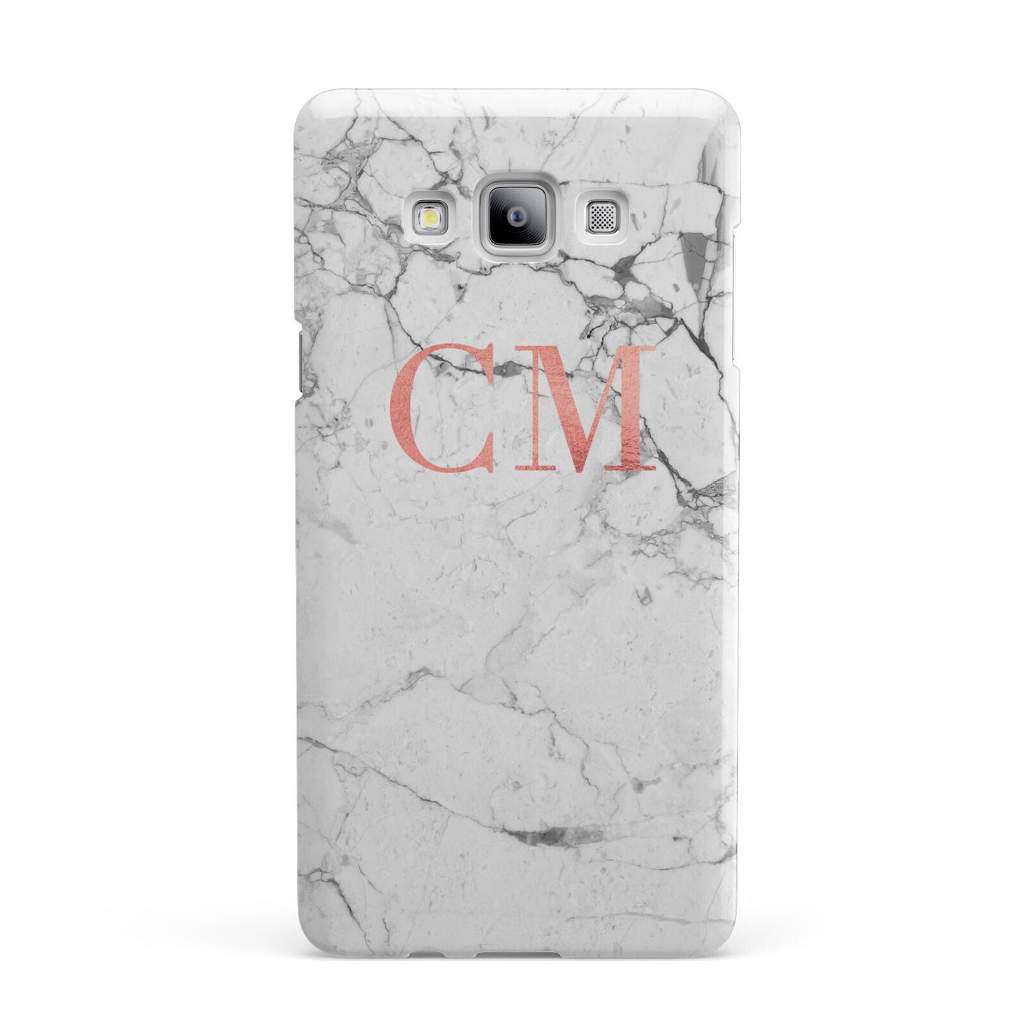 Personalised Marble Initial Rose Gold Samsung Galaxy A7 2015 Case