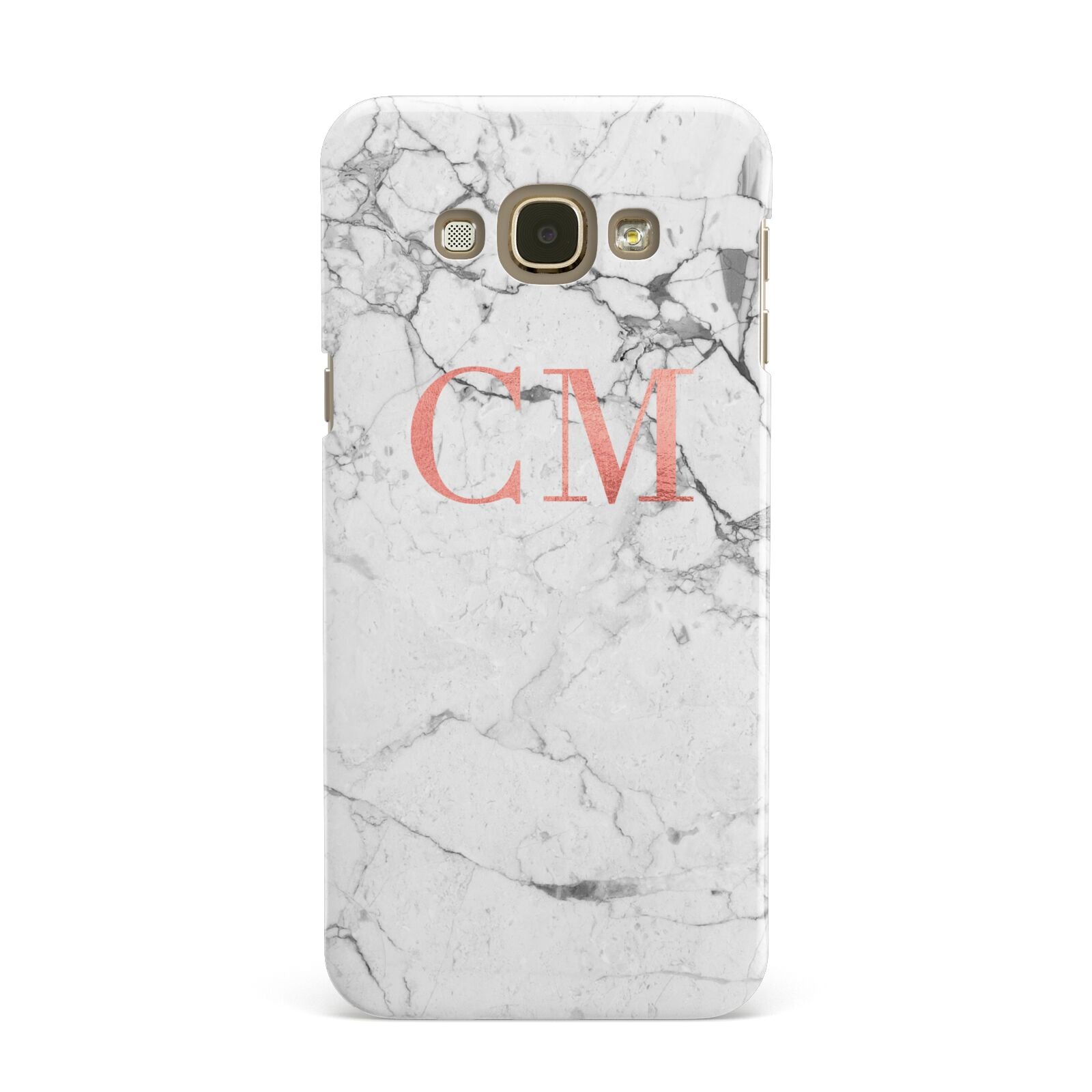 Personalised Marble Initial Rose Gold Samsung Galaxy A8 Case