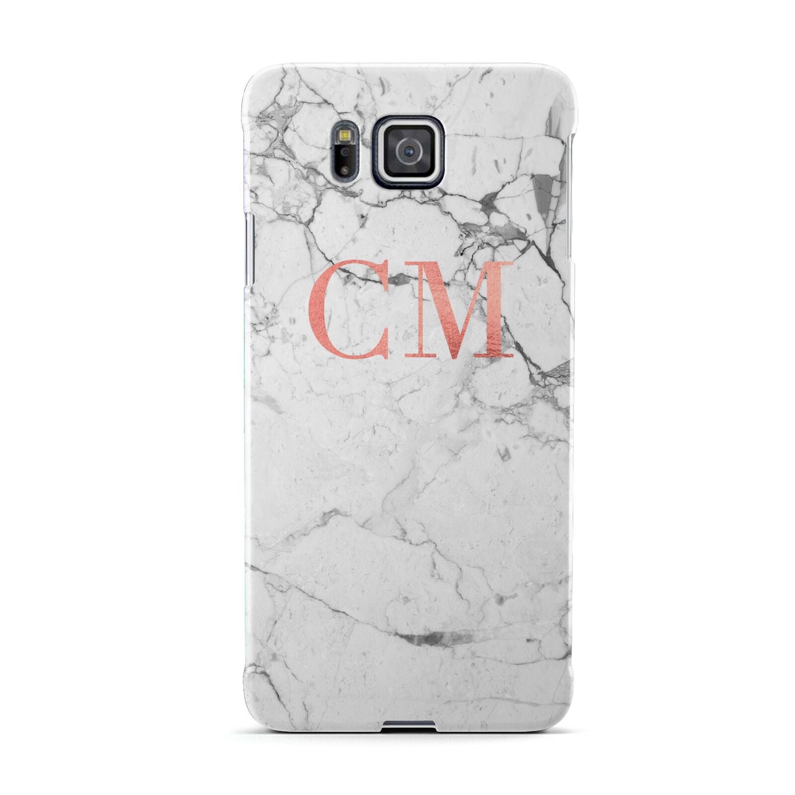 Personalised Marble Initial Rose Gold Samsung Galaxy Alpha Case