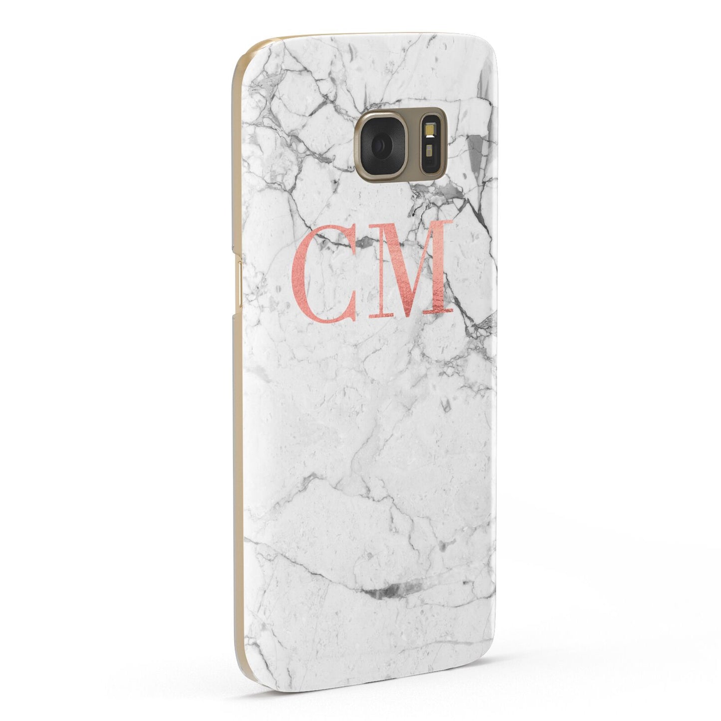 Personalised Marble Initial Rose Gold Samsung Galaxy Case Fourty Five Degrees