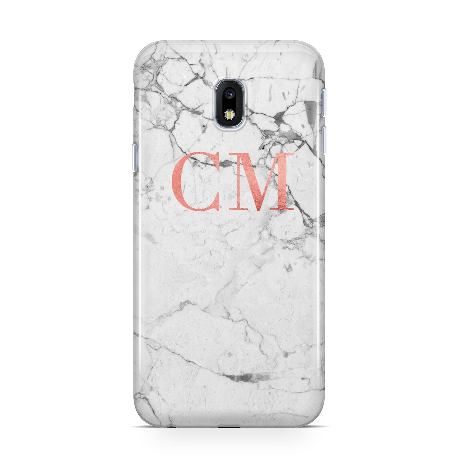 Personalised Marble Initial Rose Gold Samsung Galaxy J3 2017 Case