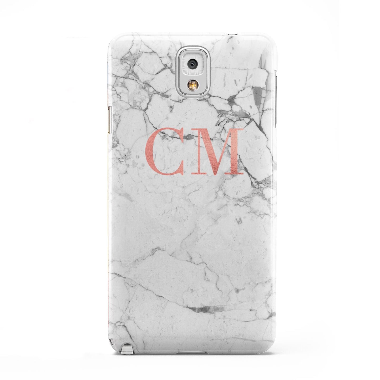 Personalised Marble Initial Rose Gold Samsung Galaxy Note 3 Case