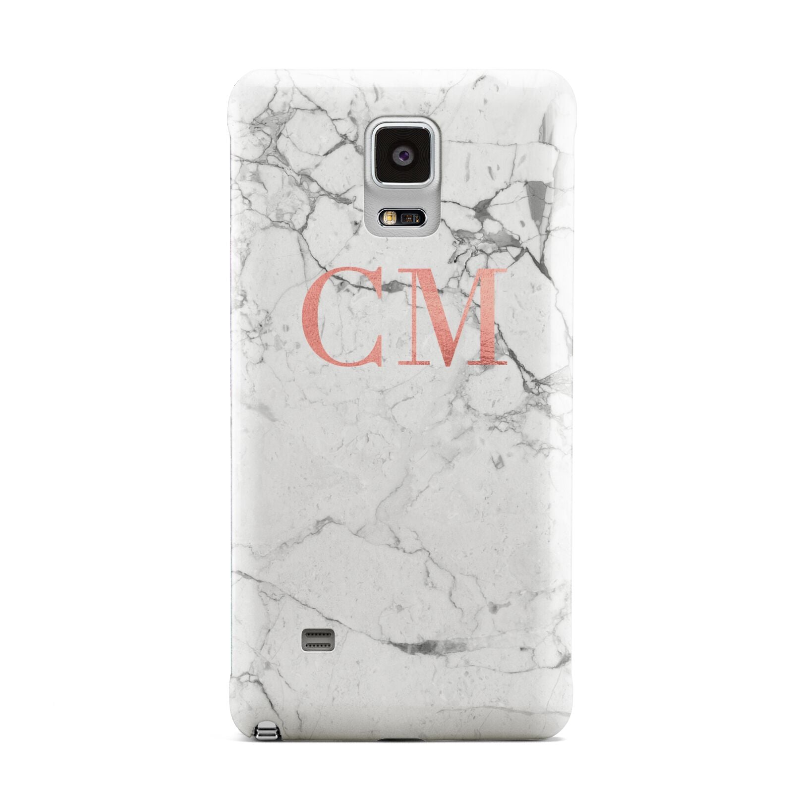 Personalised Marble Initial Rose Gold Samsung Galaxy Note 4 Case