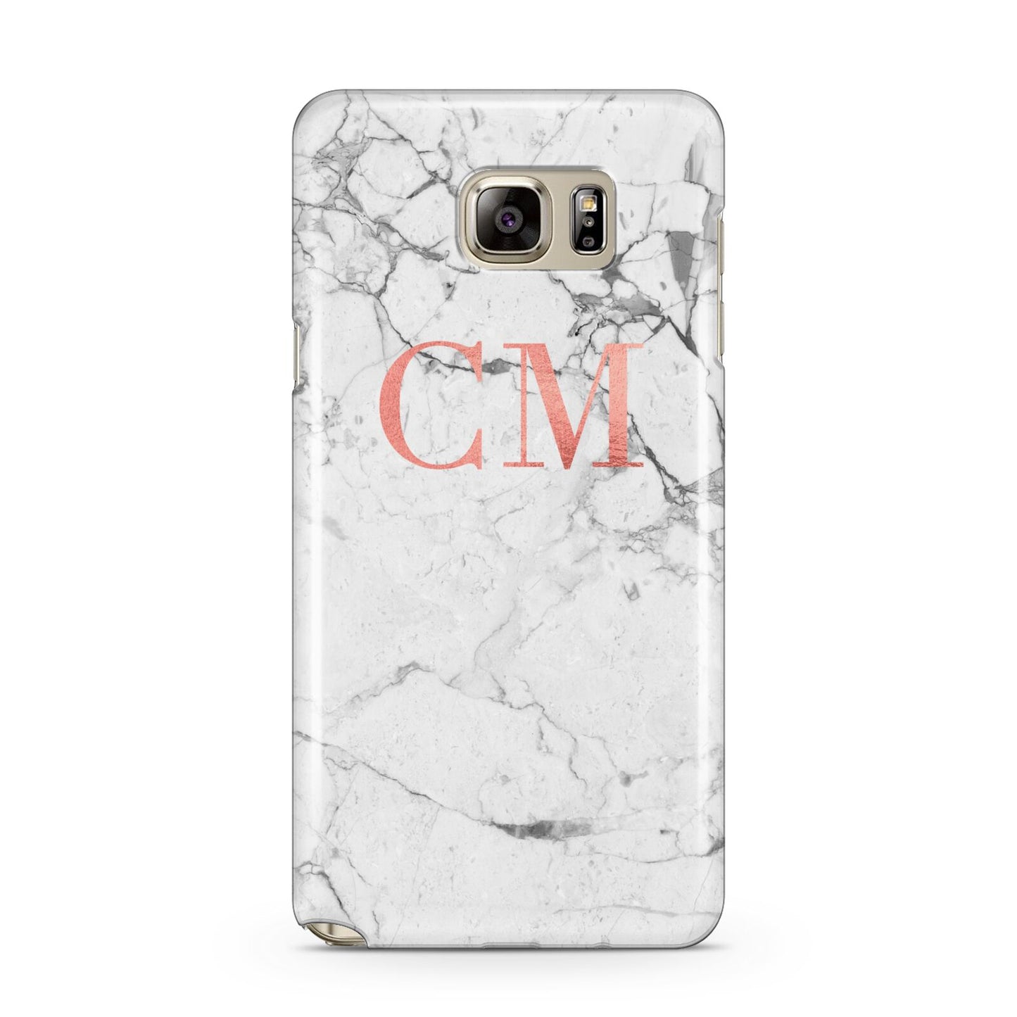 Personalised Marble Initial Rose Gold Samsung Galaxy Note 5 Case